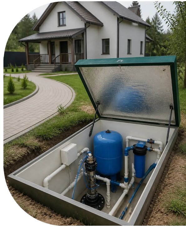 Автономное водоснабжение дома в Твери от 163050 р. | АПаруса-Твр
